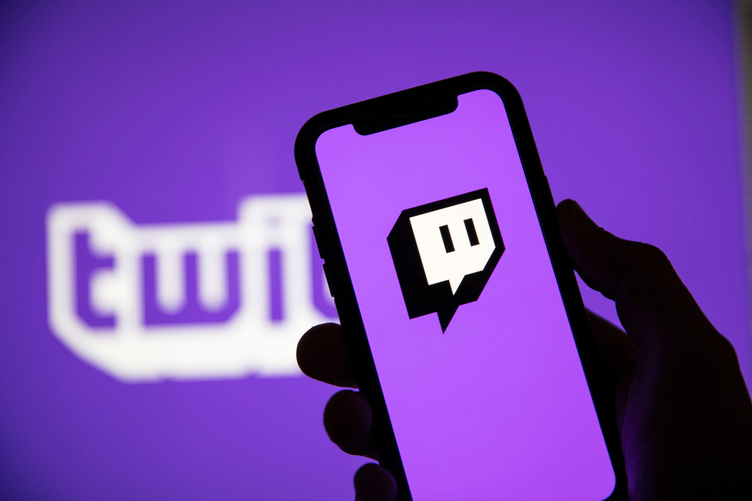 Twitch screen on mobile phone