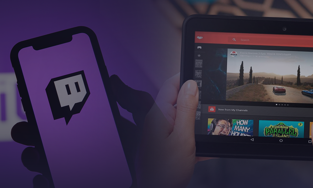 twitch and youtube gaming screens