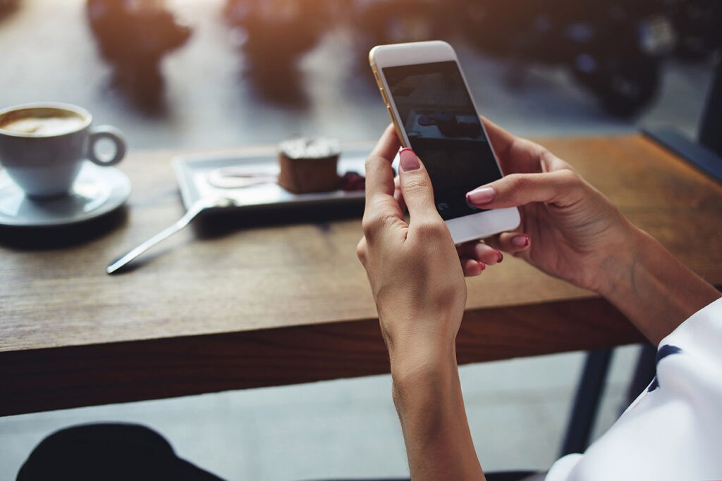 woman using a mobile phone