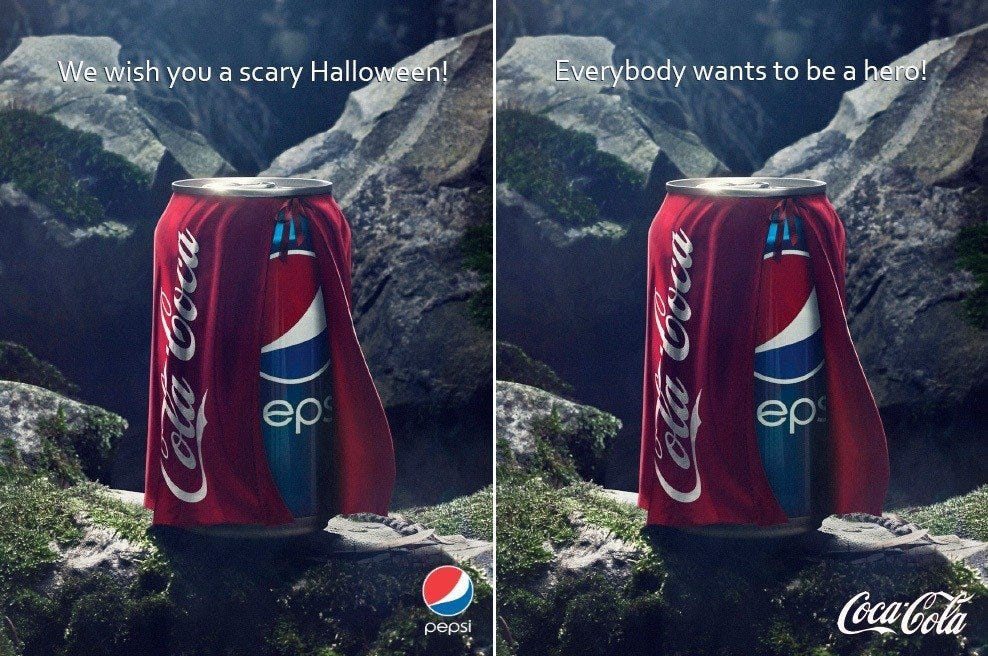 Coca-Cola and Pepsi rivalry campaign